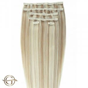 Gold24 Clip-on Hair Extensions #88 Blond 50cm - 7 dele