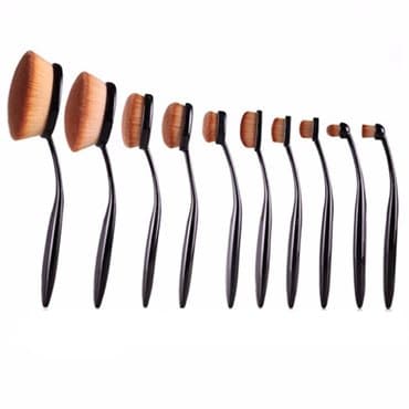 Mermaid® Meikkiharjat (Oval Brushes) - 10 kpl