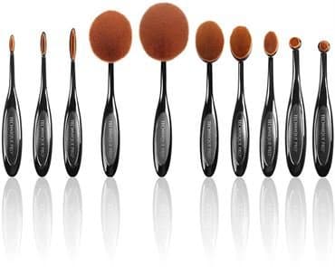 Technique PRO® Meikkiharjasetti (Oval brushes) - 10 osaa