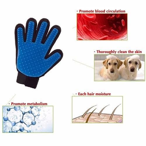 Handske med silikonebørster til hund / kat | Pet Grooming Glove