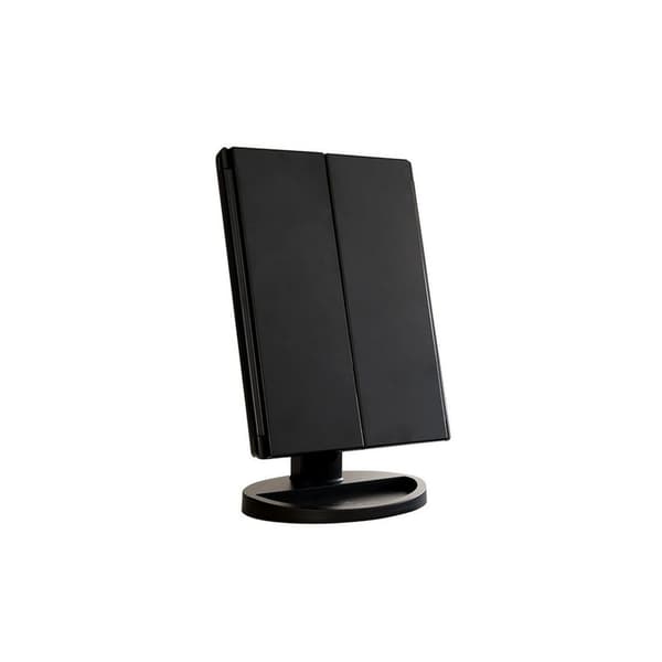 UNIQ® Trifold Hollywood Makeup Spegel Med LED-ljus - Svart