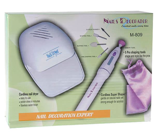 Nails Decorator Komplett kit - Nageltorkare + Elektrisk nagelfil