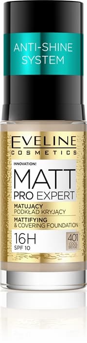 Eveline Matt Pro Expert Mattifying&Covering Fundation 401 Cool Beige
