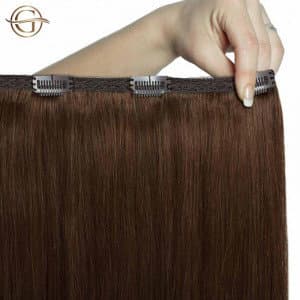 Gold24 Clip-on Hair Extensions #12 Lysebrun 60cm - 7 dele