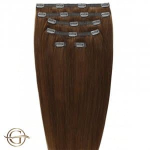 Gold24 Clip-on Hair Extensions #6 Ljusbrun 60cm - 7 delar