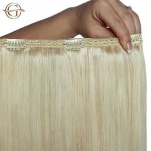 GOLD24 Clip-on Hair Extensions #613 Blond 60cm - 7 dele