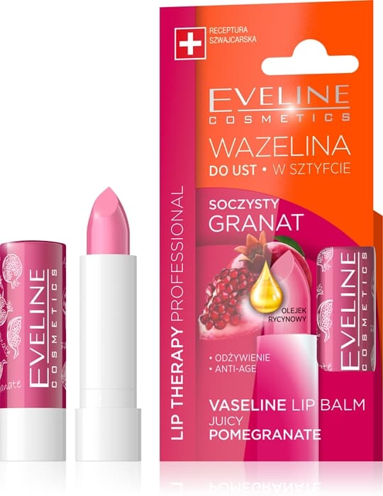 Eveline Lip Therapy Vaseline Lip Balm Juicy Pomegranate