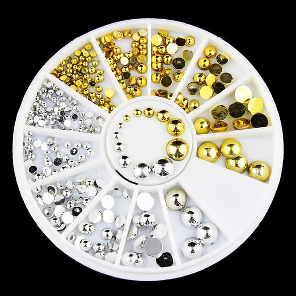 Rhinestone 6 størrelser sølv og gull