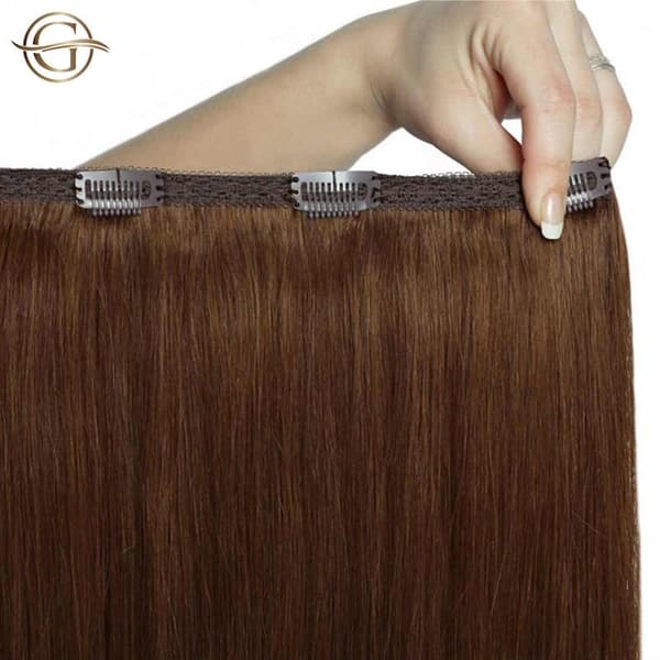 Gold24 Clip-on Hair Extensions #6 Ljusbrun 50cm - 7 delar