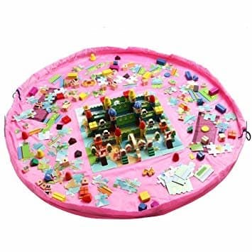 Säilytyspussi / leikkimatto leluille, Vaaleanpunainen -Lego/lelu
