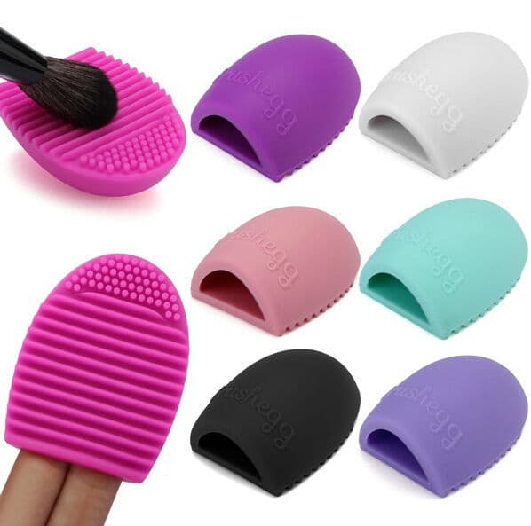 Brushegg, brushcleaner-rengjør sminkebørster 6 farger