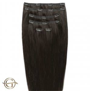 GOLD24 Clip-on Hair Extensions #2 Mörkbrun 60cm - 7 delar