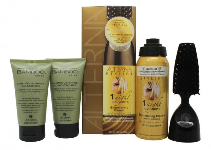Alterna Stylist Gavesæt 90ml 1 Night Highlights in Shimmering Blond + 40ml Bamboo Shine Balsam + 40ml Bamboo Shine Shampoo