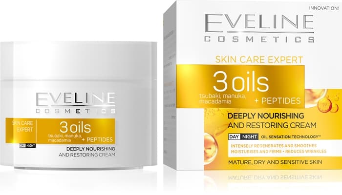 Eveline 3 Oils And Peptides Deeply Nourishing Day&Night