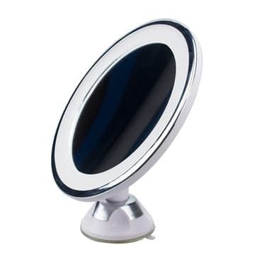 UNIQ Sugkopp Makeup Spegel LED-Ljus & x10 förstoring - Vit