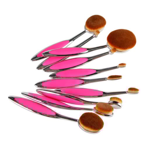 Oval Makeup børste 10 Stk