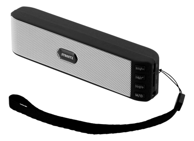 STREETZ Bluetooth högtalare, v2.1 + EDR, 3h, microSD, FM-radio, svart