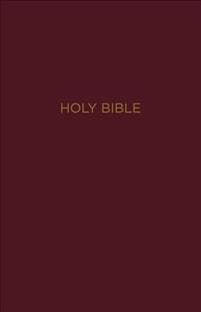 NKJV, Thinline Reference Bible, Leather-Look, Burgundy, Red Letter Edition, Comfort Print