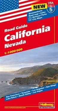 USA, Kalifornia Road Guide 1:1,0 milj. Hallwag tiekartta