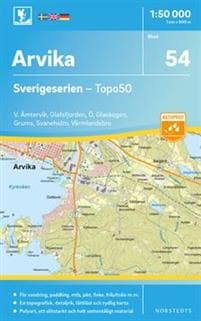 54 Arvika Sverigeserien Topo50 : Skala 1:50 000