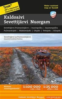 Kaldoaivi Sevettijärvi Nuorgam tunturikartta 1:100 000/1:25 000