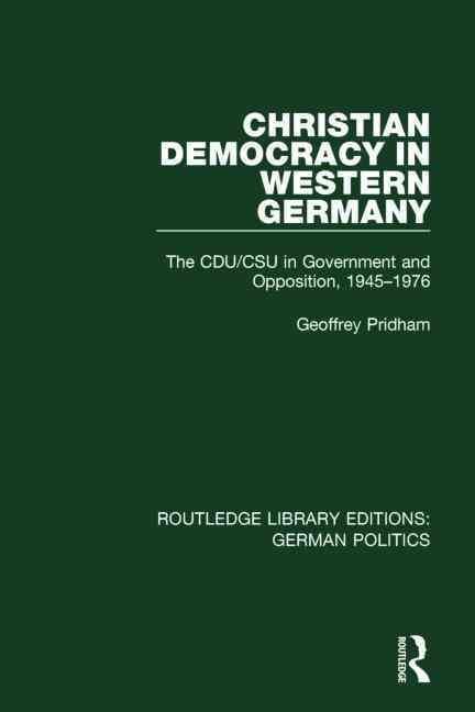 Christian Democracy in Western Germany