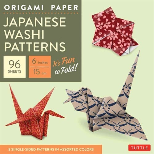 Origami Paper - Japanese Washi Patterns - 6" - 96 Sheets