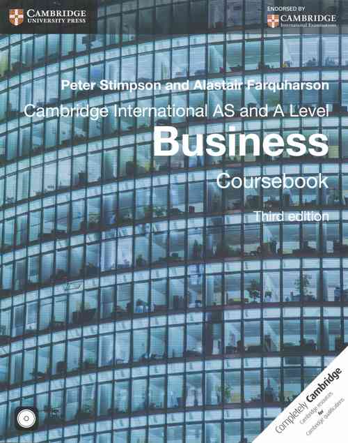 Cambridge International AS and A Level Business Coursebook with CD-ROM
