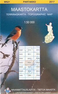 Maastokartta W521 Partakko 1:50 000