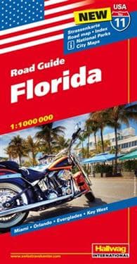 Florida Road Guide 1:1 milj. Hallwag tiekartta