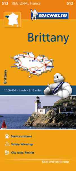 Brittany - Michelin Regional Map 512