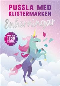 Pussla med klistermärken: enhörningar