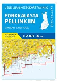 Veneilijän kestokarttavihko Porkkalasta-Pellinkiin 1:55 000