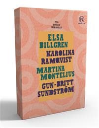 Presentask med fyra kvinnliga samtidsförfattare