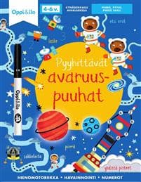 Pyyhittävät Avaruuspuuhat -puuhakirja 4-6 v