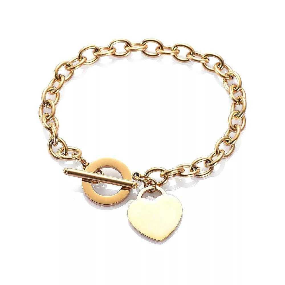 Vackert armband med hjärta (silverfärgad)