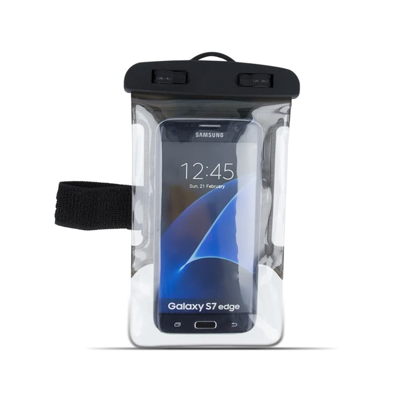 Universal vattentät väska med armband för Mobiltelefoner, 5.5", Svart