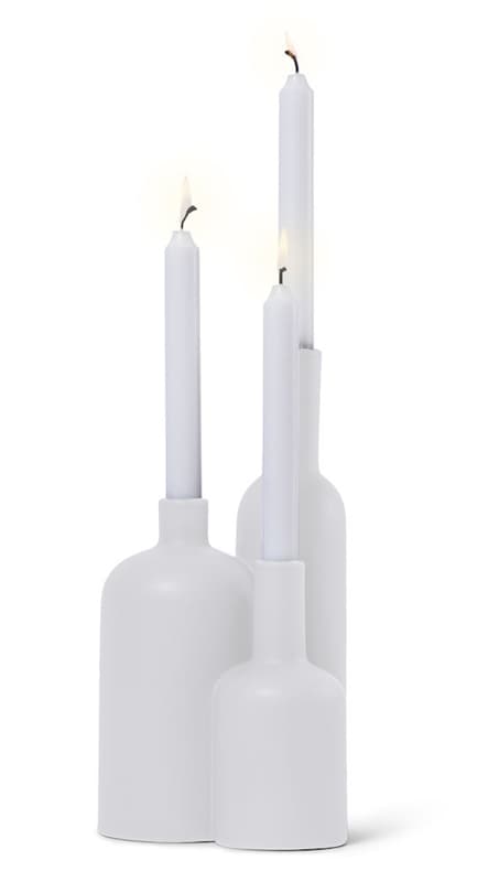 Orrefors Jernverk Ljusstake, Vit