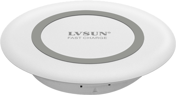 Embedded Desktop Fast Wireless Charger, white