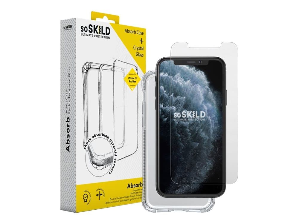 SOSKILD Mobilskal Absorb 2.0 Impact Case Bundle iPhone 11 Pro Max Inkl. Temp. Glas Skärmskydd