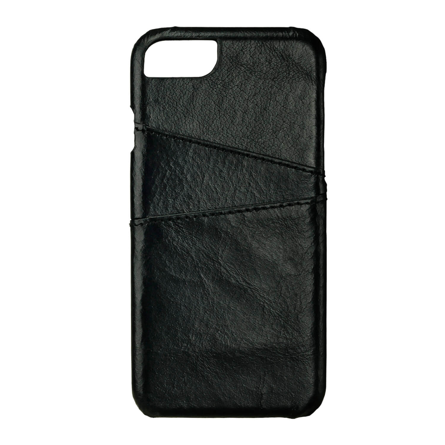 ONSALA COLLECTION Mobildeksel Skinn Svart med kortlomme iPhone 6/7/8 4,7"