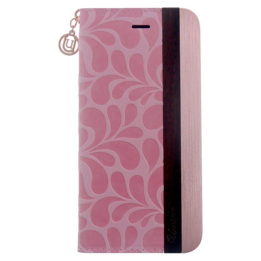 Uunique Mode Alu Edge Folio iPhone 6/6S Vaaleanpunainen