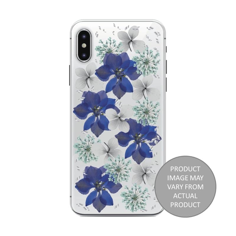 Puro Skal till iPhone XR, Hippie Chic Fall Cover, Äkta blommor, Lila
