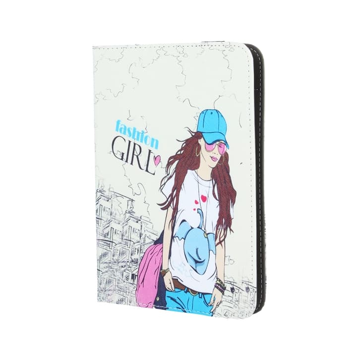 Universal skyddsväska, Fashion girl för surfplattor, 7-8"