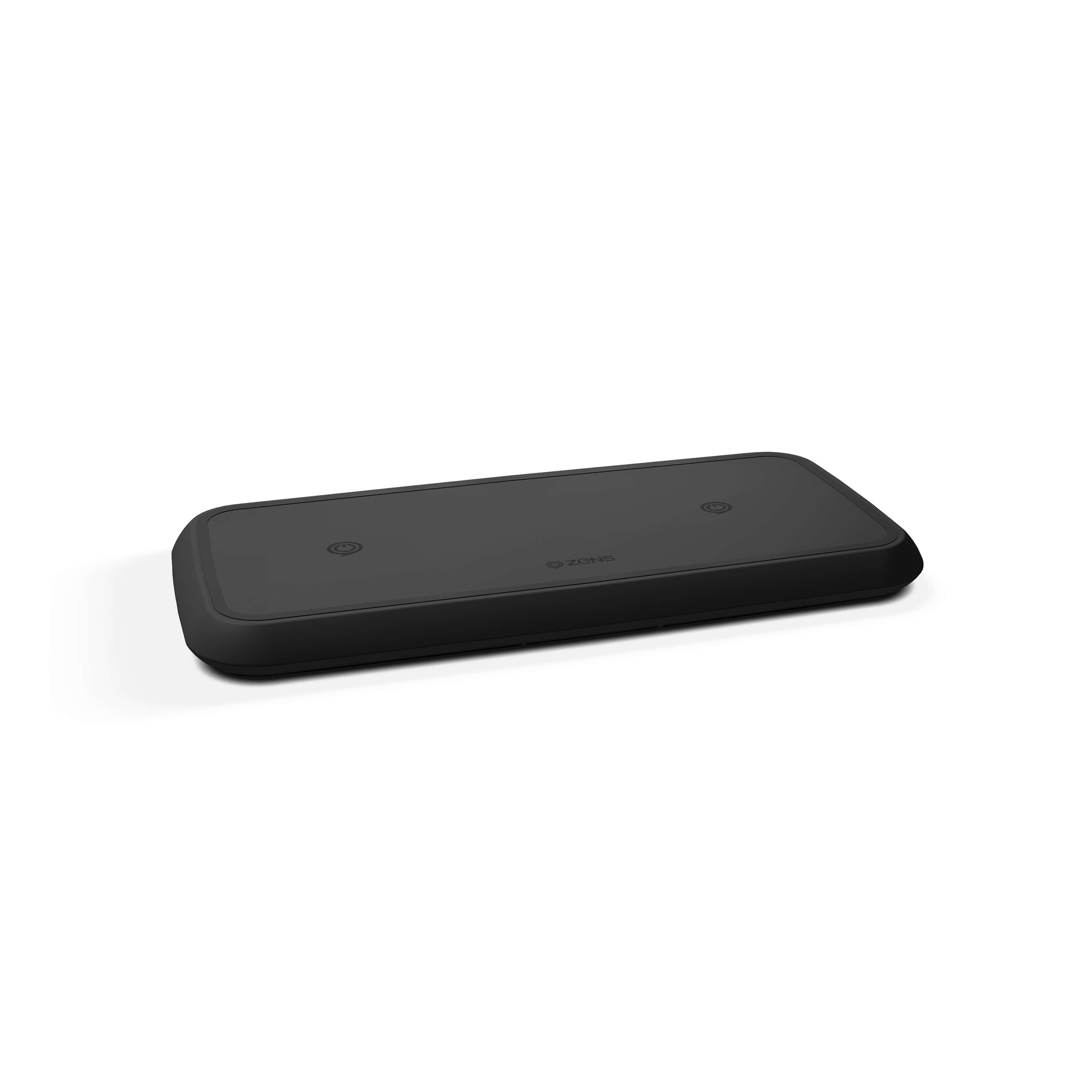 ZENS Dual Lader QI Trådløs 220V-kabel 10W Svart (Apple QC 7,5W & Samsung QC 9W)