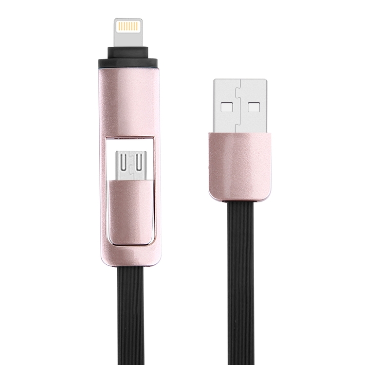 2 i 1, 8 Pin & Micro USB laddnings kabel