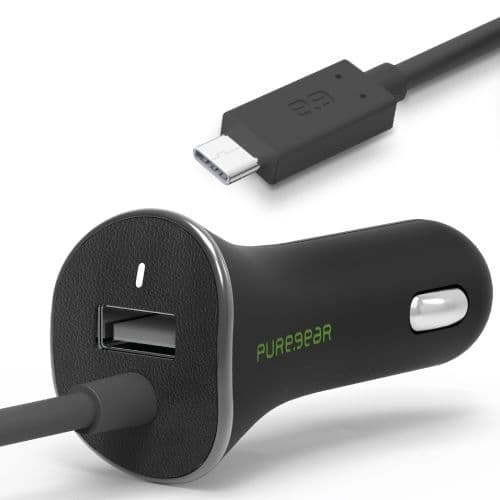 Pure Gear Billaddare 4.8A USB-C, Svart