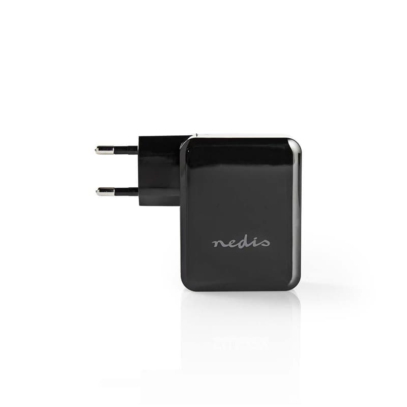 Vægoplader | 4.8 A | 3 udgange | 2 x USB-A og 1 x USB-C™ | Sort