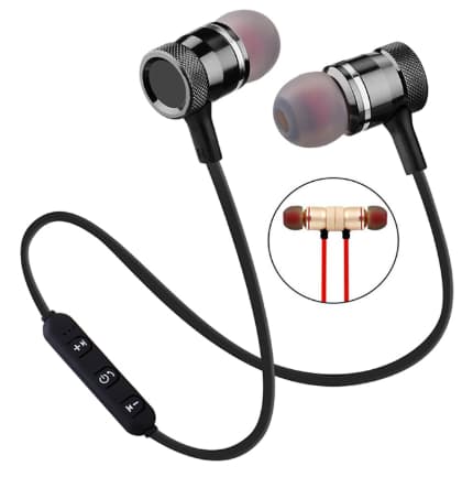 Magnetiske Bluetooth-sportshovedtelefoner (Black) - vandtæt