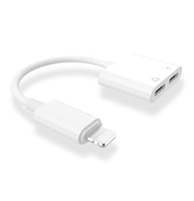 Iphone 7/8 / X Dual / Dual Input Cable Adapter (White)